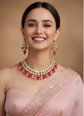 Gold Rodium Polish Alloy Necklace Set