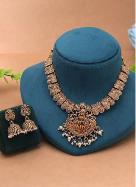 Gold Rodium Polish Gold Necklace Set