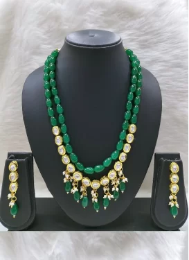 Gold Rodium Polish Necklace Set For Festival