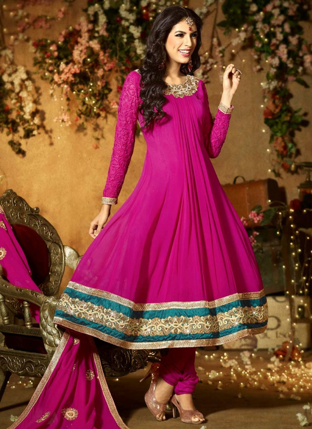 Grandiose Stone Enhanced Anarkali Salwar Suit