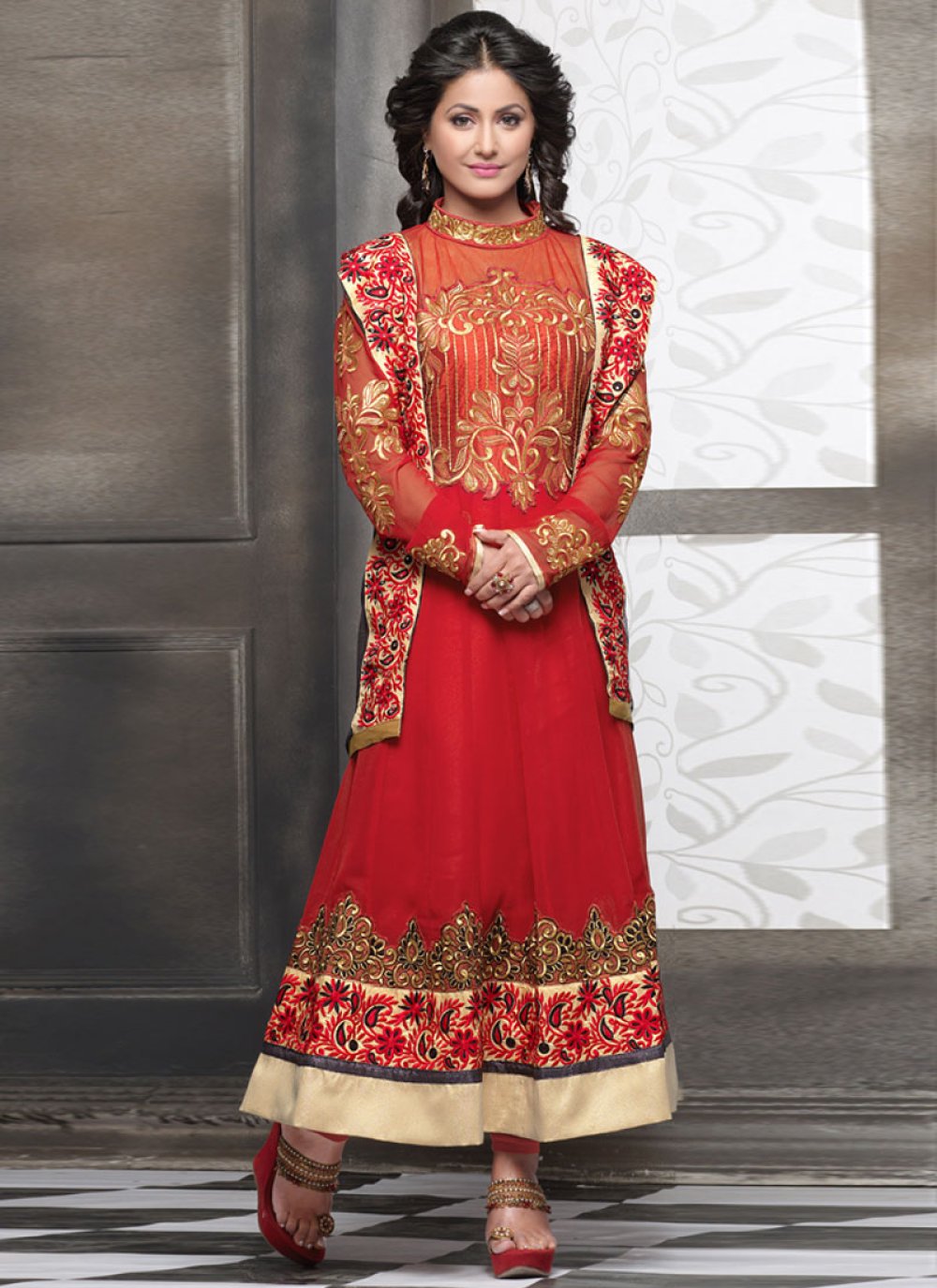 Hina khan hot sale anarkali suits