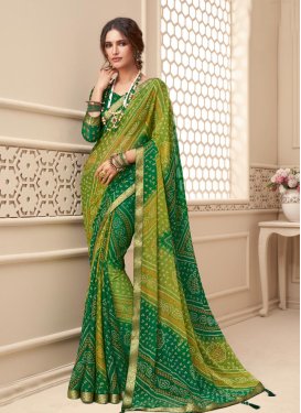 Green and Olive Traditional Designer Saree