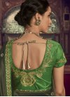 Olive Ceremonial Silk Georgette Traditional Saree - 1