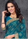 Vichitra Silk Designer Traditional Saree For Casual - 1