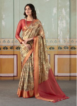 Handloom Silk Designer Contemporary Saree For Ceremonial