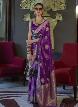 Handloom Silk Designer Contemporary Saree For Party