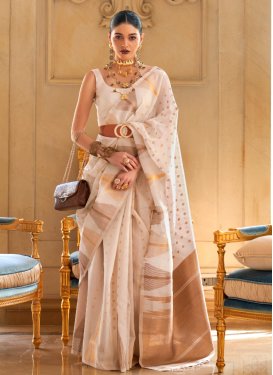 Handloom Silk Woven Work Trendy Classic Saree