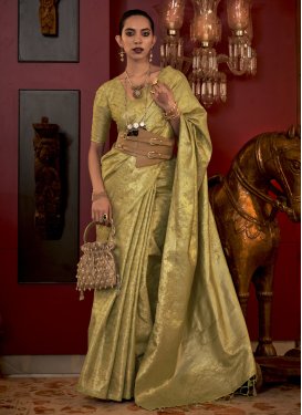 Handloom Silk Woven Work Trendy Classic Saree