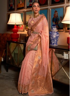 Handloom Silk Woven Work Trendy Designer Saree