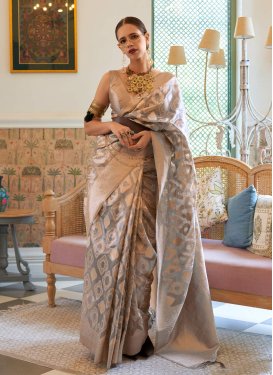 Handloom Silk Woven Work Trendy Designer Saree