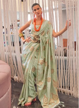 Handloom Silk Woven Work Trendy Saree