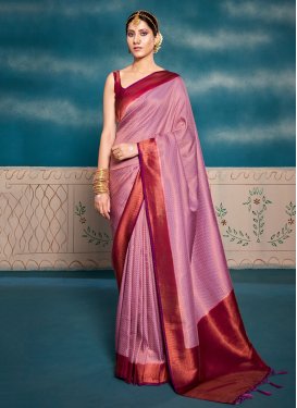 Hot Pink and Red Traditional Designer Saree