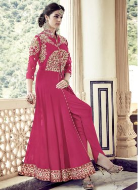 Hypnotizing Booti Work  Faux Georgette Ankle Length Designer Suit
