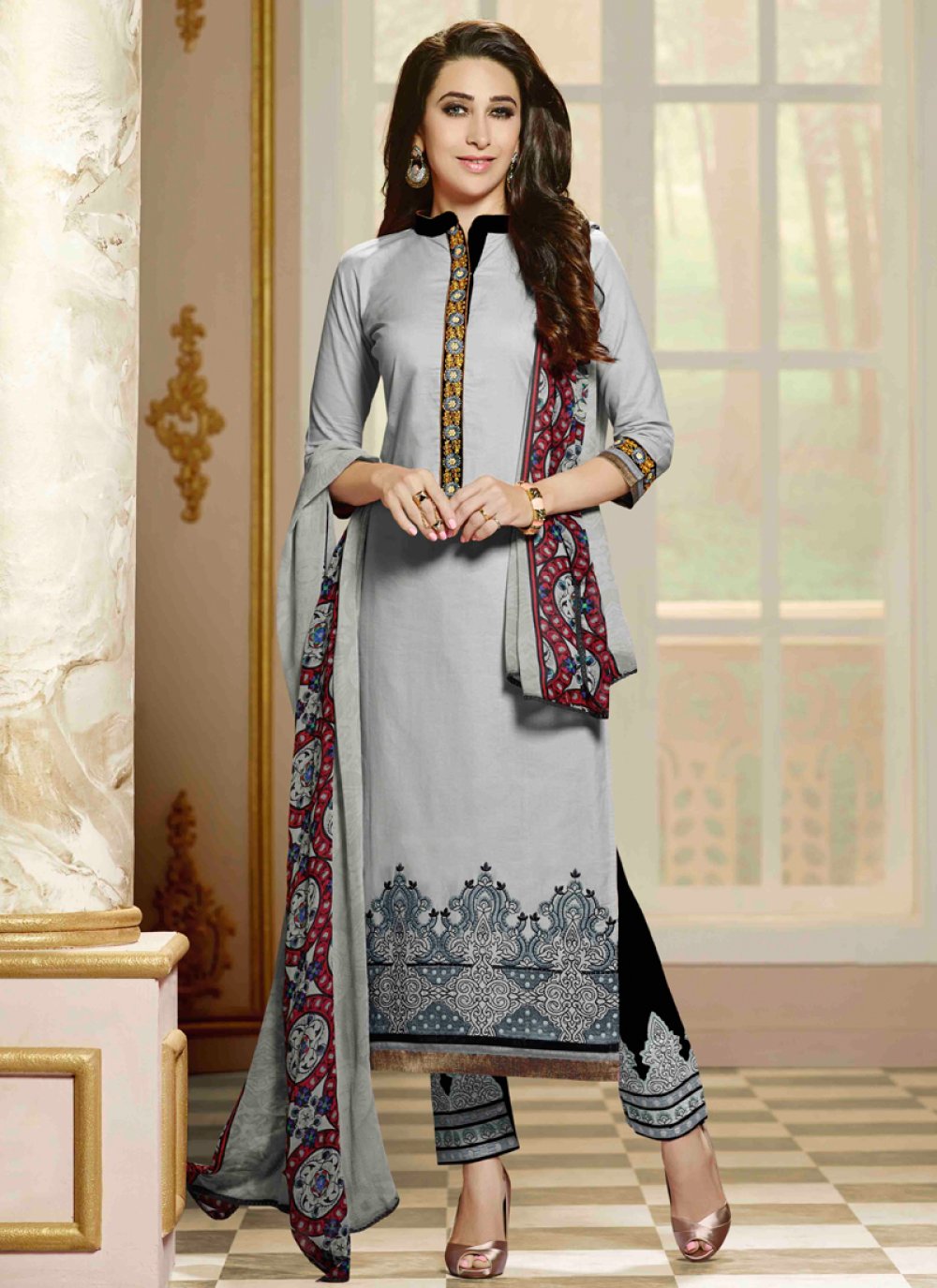 Buy online Karishma Kapoor Designer Straight Gorgette Semi Stitched Suit  from Suits & Dress material for Women by Lipsy Fashion for ₹2800 at 0% off  | 2024 Limeroad.com