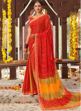 Immaculate Faux Chiffon Party Classic Saree