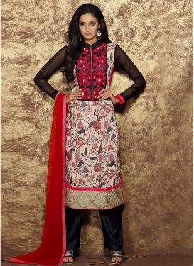 Impeccable Printed And Sequins Work Party Wear Salwar Kameez