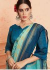 Abstract Print Work Faux Georgette Printed Saree - 1