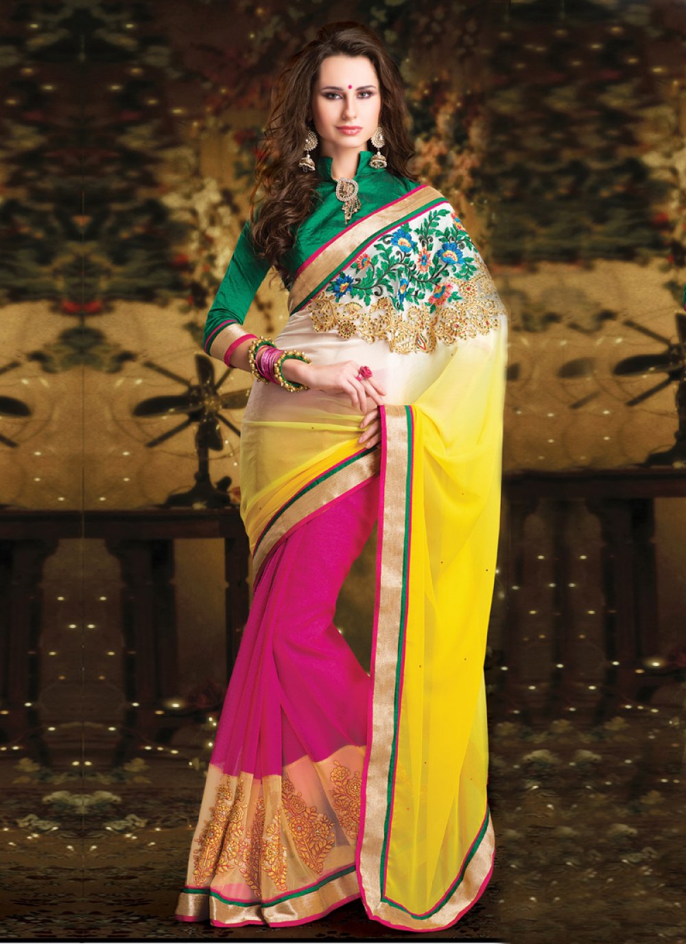 half saree photos | HS006 | Best-Selling fancy Sarees - AB & Abi Fashions