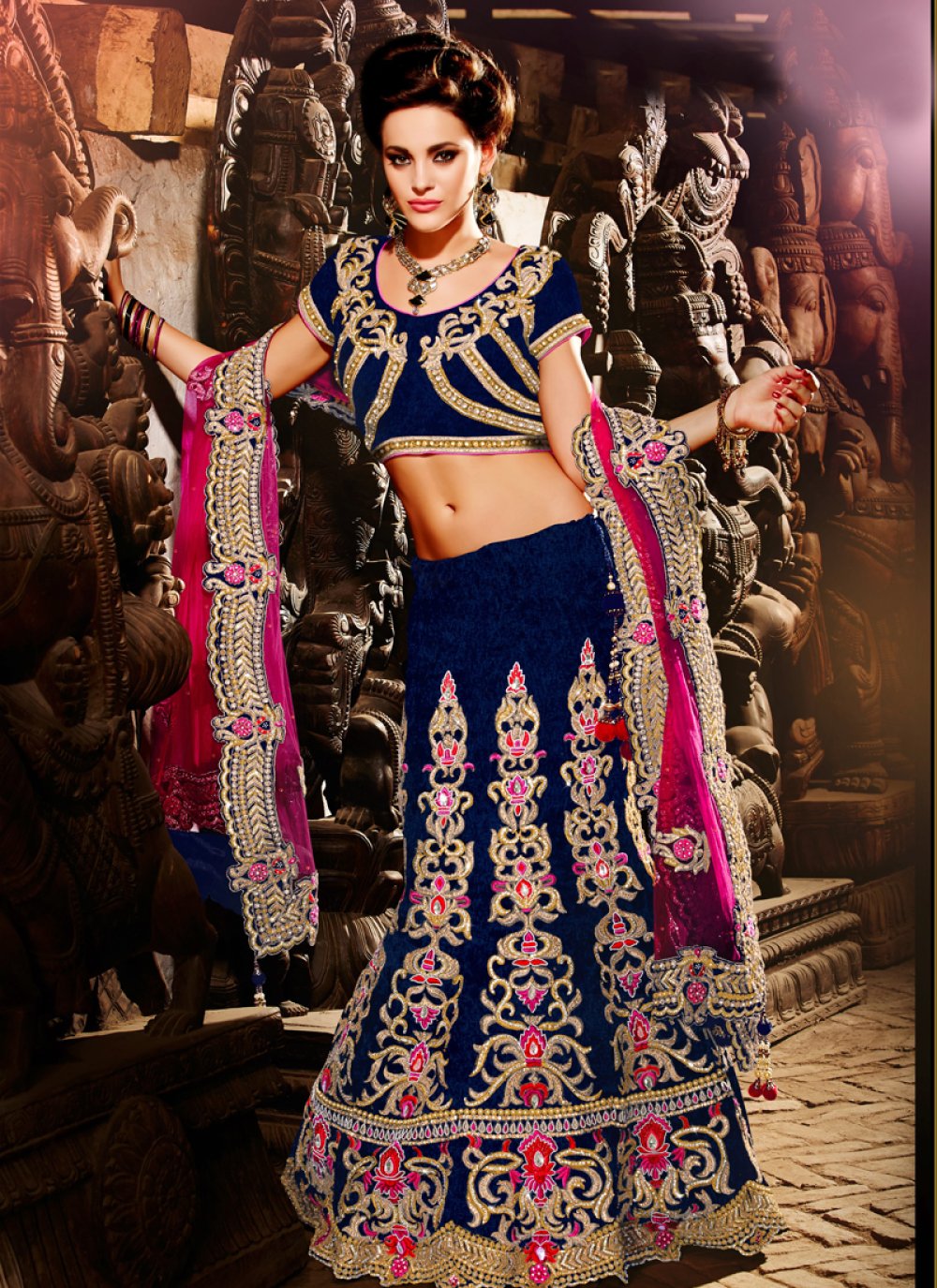 Navy Blue Designer Lehenga Choli With Sequence Work – Clothing Crown -  Women's Clothing Store