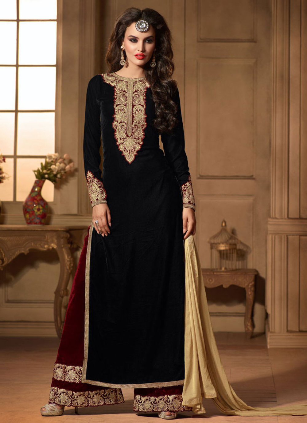 BUNDLE OF 6 WHOLESALE SALWAR SUIT CATALOG :- Nafisa Mahera Karachi Suit - Dress Material