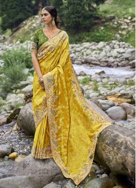 Jacquard Silk Designer Contemporary Style Saree