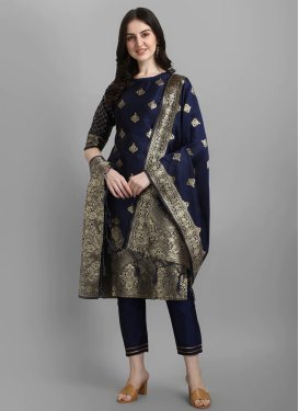 Jacquard Silk Readymade Designer Salwar Suit
