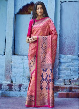 Jacquard Silk Thread Work Contemporary Style Saree