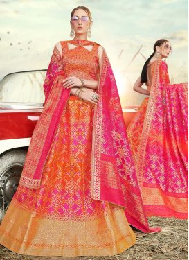 Jacquard Silk Thread Work Trendy Lehenga Choli