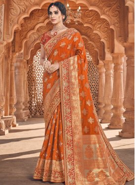 Jacquard Silk Trendy Classic Saree