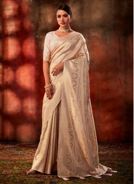 Kanjivaram Silk Woven Work Designer Contemporary Style Saree