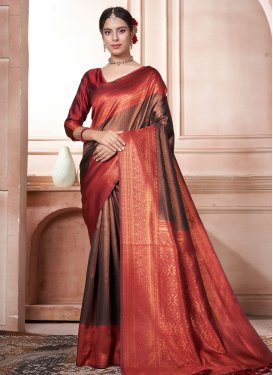 Kanjivaram Silk Woven Work Trendy Classic Saree