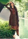 Velvet Digital Print Work Pant Style Pakistani Salwar Suit - 1