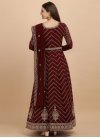 Faux Georgette Desinger Anarkali Salwar Suit For Ceremonial - 1