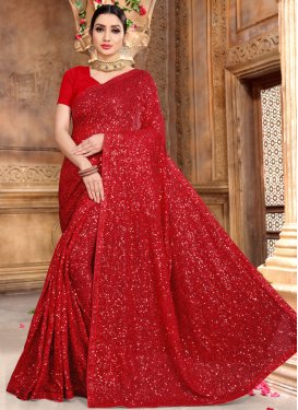 Lace Work Contemporary Style Saree