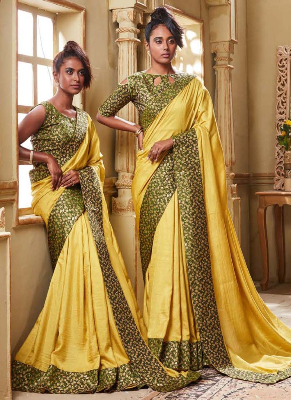 Buy Poonam Cream yellow Pearl lace Saree at Rs. 850 online from Fab Funda  fancy sarees : YNF : 7042-3