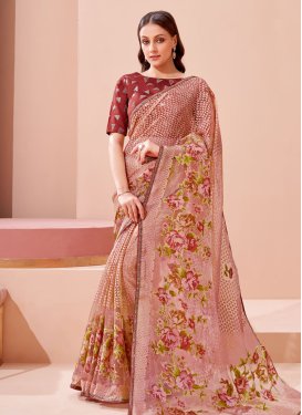 Lace Work Trendy Classic Saree