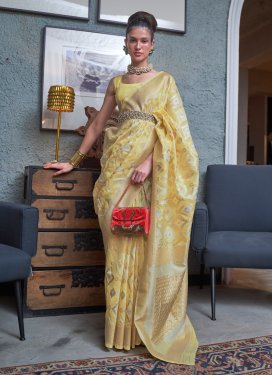 Linen Designer Contemporary Saree