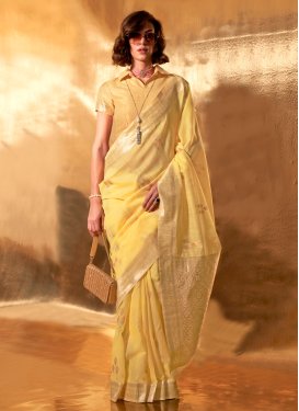 Linen Designer Contemporary Saree