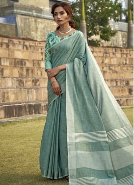 Linen Designer Contemporary Saree For Ceremonial