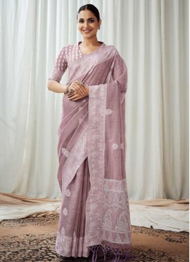 Linen Designer Contemporary Style Saree