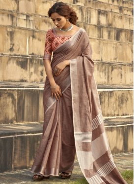 Linen Designer Contemporary Style Saree