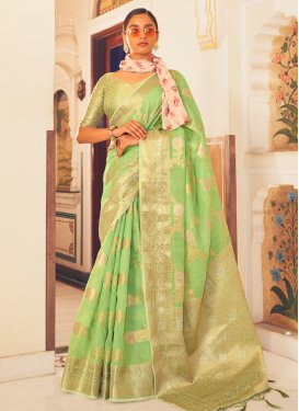 Linen Silk Contemporary Style Saree
