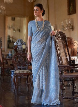 Linen Traditional Designer Saree