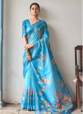 Linen Traditional Designer Saree For Ceremonial