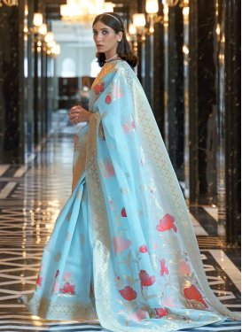 Linen Woven Work Designer Traditional Saree