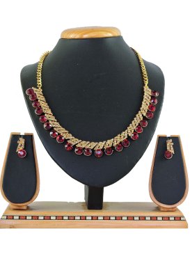 Lordly Gold Rodium Polish Alloy Necklace Set For Festival