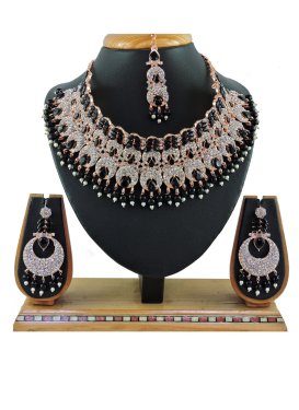 Lordly Gold Rodium Polish Jewellery Set For Ceremonial