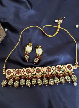 Lordly Gold Rodium Polish Necklace Set