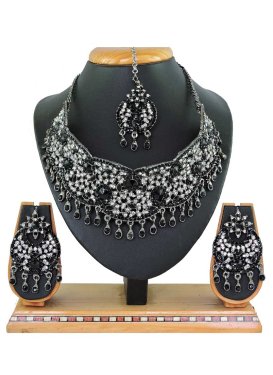 Lordly Silver Rodium Polish Necklace Set For Party