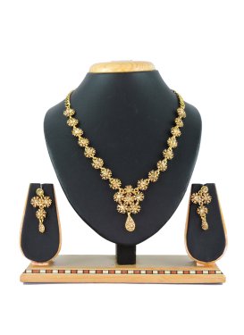Lordly Stone Work Gold Rodium Polish Necklace Set